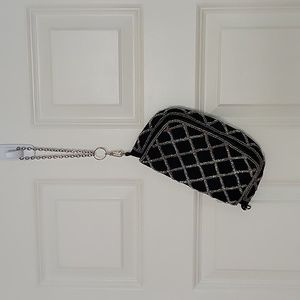 H&M Velvet Beaded Wristlet